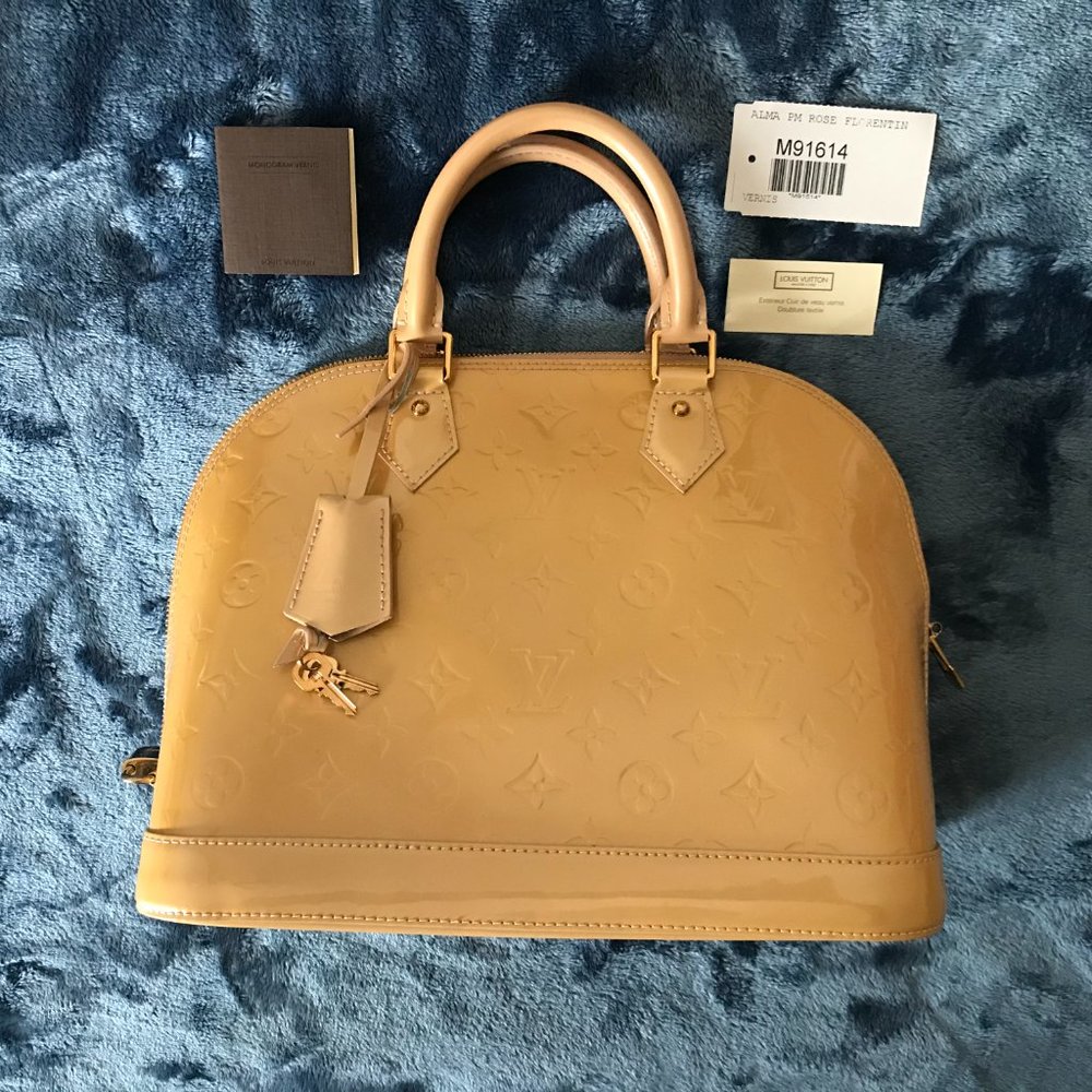 Louis Vuitton VERNIS Alma PM Rose Florentin Bag - Picture 9 of 16